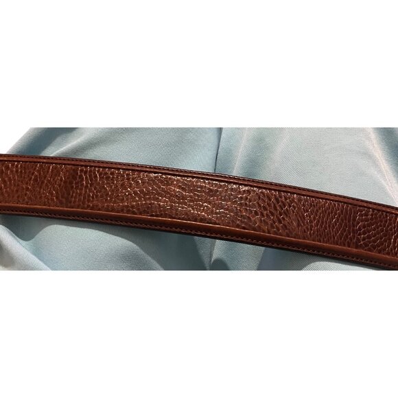 Genuine Ostrich Leather Belt Brown Size 38 Textured Pattern - Picture 5 of 9